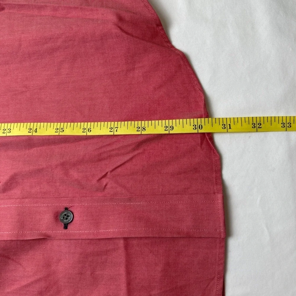Banana Republic Mens Coral Button Down Shirt Long Sleeve Size S 14-14 1/2 Preppy